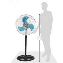 Ventilador 3 en 1 Pedestal Piso y Pared 3 Aspas de Metal 3 Velocidades - negro - Ver 5