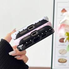 Compatible With IPhone 17 Pro Max Case, Fashion Cute Polka Dot Pattern Aesthetic Design For Women, Soft TPU And Hard Back Shockproof Phone Case For IPhone 17 Air 17 Pro 16 Plus 15 14 13 12 11 Pink - Hồng - Xem 3