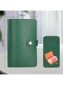 1pc Envelope Office Savings Challenge Loose-Leaf Binder, Money Saving Loose-Leaf Binder, Multifunctional Portable Storage Box. Cash Deposit Book Storage Challenge Book, High-Quality PU Leather, Fixed Internal Pages, Can Store Photos, Stamps, Cash, Bank Cards, Large Capacity, Convenient Storage - Multicolor - View 5