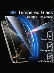 3pcs Full Coverage High Definition Anti-Scratch Anti-Dust Tempered Glass Screen Protector, Compatible With 17 Pro Max/17/17 Pro/17 Air/16 Pro Max/16/16 Plus/16 Pro/15 Pro Max/15/15 Pro/15 Plus/14/13/12/11/XS/6/7/8 Plus/SE2/SE3. Birthday, Family, Friend Gift, Phone Screen Protector, Phone Accessories, Waterproof, Shockproof, Anti-Fall, Anti-Fingerprint. - Clear - View 4