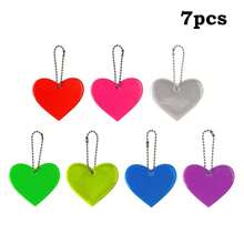 Reflective Keychains, Star And Heart Shape Bag Charms For Night Safety, Camping Travel Essentials, Christmas Gift For Friends, Reflective Keyring For Backpack Pet Stroller Wheelchair Accessories (Multicolor) - Multicolor - View 22