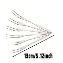 20pieces, Stainless Steel, 12cm*2cm, Fruit Fork Stainless Steel Set, Creative And Cute European-Style Small Luxury Double-Toothed Fork, Suitable For Travel Restaurants And Hotels, Suitable For Home Kitchens, Dining Rooms, Weddings, Parties, And Kitchens. It Is An Excellent Choice For Christmas Gifts And Back-To-School.