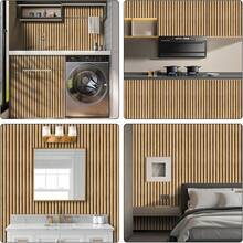 Arthome 44x300CM Papel de Contacto Pelar y Pegar Papel Pintado de Grano Rejilla de Madera Autoadhesivo Rollo de Vinilo de Paredíble para Armarios Estantes de Escritorio de Encimera - Marrón Rayas de Madera - Ver 10