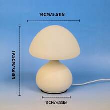 1pc Modern Creative Mushroom Desk Lamp - Touch Control 3-Color Ambient Light, Small Bedside Lamp, USB Powered, Suitable For Living Room, Dining Room, Dorm, Home Office