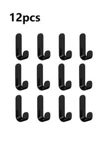 6 pièces/12 pièces Crochets muraux adhésifs, crochets muraux pratiques, porte-clés autoadhésif pour serviette, chapeau, douche, cuisine, salon, bureau
