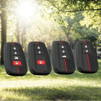 硅胶汽车钥匙包钥匙扣钥匙套适用于卡罗拉雅力士Cross CHR普锐斯凯美瑞RAV4普拉多150家具汉兰达