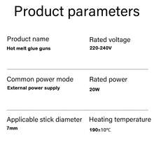 20瓦热熔胶枪套装，包含40根胶棒，快速预热，迷你热熔胶枪套装，适用于手工DIY和快速家居维修，黑色 - 英規插(220-240V) - 查看 11