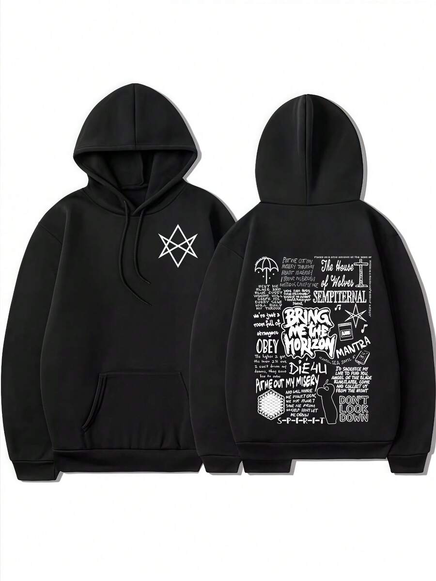 BringMe TheHorizon Hoodies BMTH Heavy Metal Rock Band Sweatshirts Men Women Oversized Casual Vintage Pullovers Jacket Streetwear