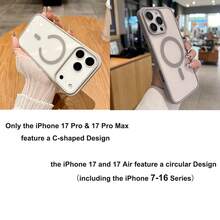 透明磁吸手机壳，兼容 17 Pro Max、16、15、14、13、12、11 Pro Plus Max、Mini 7、8、SE、16e、7P、X、XR、Xs Max，防震保护套，兼容三星 S25 Ultra、S24 Ultra、S23 FE、S22+