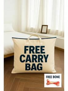 HANESHER Combo Cama Ortopédica para Perro Grande – Memory Foam Antiestrés con Felpa Suave, Base Antideslizante + Bolsa de Regalo – Ideal para Mascotas con Dolor Articular (Gris) - Beis - Ver 3