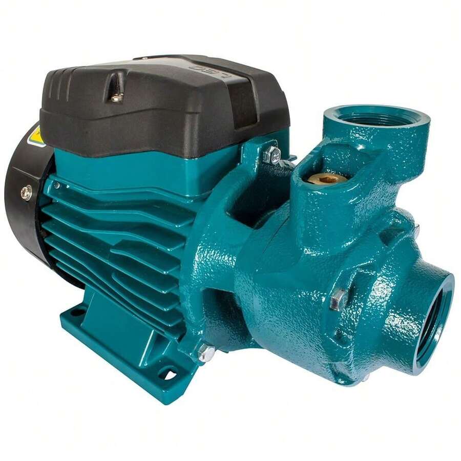 Bomba Periférica de Agua 1HP Alta Presión Alto Flujo 60L/min con Capacitor de Arranque e Impulsor de Latón para Subir Agua a Tinaco, Cisterna y Sistema Doméstico Reacondicionada, IUSA - Azul - Ver 1