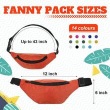 Rionera de nen de los aos 80 bolsas de cintura ajustables de nen de tela Oxford para entrenamiento, viajes, correr, cintura con cierre para fiestas de rave al aire ltima intervensin, mujeres, hombres, 14 colores, Colores brillantes, Large - Colores brillantes - Ver 3