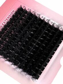 200D/160D/120D/100D/80D/60D Mink Lashes 200pcs/180pcs/160pcs/140pcs/120pcs Faux Mink False Eyelashes 8D Luxury Fluffy DIY Cluster Lashes - 12-20mm Mixed Length Eyelash Extension 0.07mm Russian D Curl Thick And Reusable Dramatic Lashes, Easy For Beginners, Suitable For Daily, Party, Stage, Night Out, Ideal Gift For Mother's Day, Easter, Valentine's Day, Music Festival, Christmas, Christmas Eve, Thanksgiving - D - 查看 4