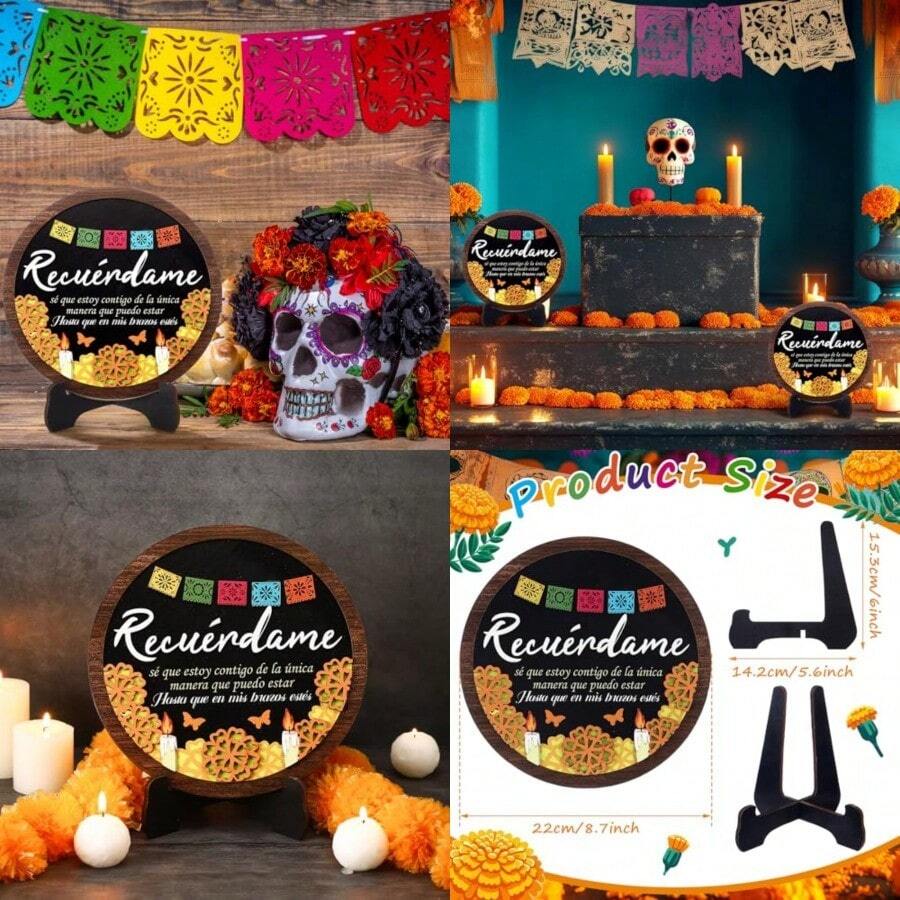 Day Of The Dead Decorations Altar Dia De Los Muertos Wood Ofrenda De Muertos Decorations With Stand Remembrance Ply For Halloween Mexican Day Of The Dead Party Decor