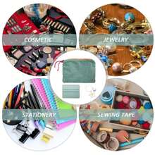 Ins-Style Simple Purple Checkered Cute Girlish Portable Storage Bag, Which Can Be Used As A Makeup Bag, Toiletry Bag Or Clutch.