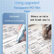 1-Pack Push-On Correction Tape: Achieve Flawless, Invisible Corrections In Seconds! Experience The Ultimate Portable Editing Tool With Buttery-Smooth Application. No Shake, No Mess – Just Precision. Essential For Students In Exams, Offices For Professional Reports, Accounting For Accurate Ledgers & Creative Journals. Your Guarantee For Neat, Mistake-Free Writing Anywhere, Anytime! - Multicolor - View 3