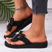 Sandalias de verano con lazo de encaje de moda, con decoración de punta abierta, elementos glamorosos de perlas, regalo perfecto para mujeres y niñas