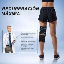 Rodillera Ortopedica, 1Pz Rodilleras Deportiva para Dolor de Rodillas, Rodillera Gym Ajustable con Protector Estabilizador para Gym, Basquetbol, Voleibol, Correr, Rodillera de Compresion para Mujeres y Hombres - Azul - Ver 5
