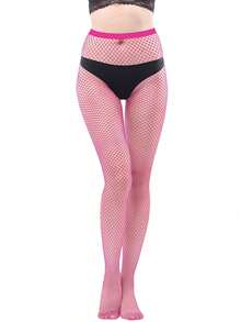 3 pares de meias-calças de rede vazada da moda gótica para uso diário