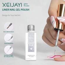 XEIJAYI 1pc 10ml Spider Silk Gel, Painting Gel, Steel Wire Striped Wave 3D Nail Polish - 銀色 - 查看 7