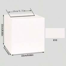 1pc White Card Box With Gold Foil Design, Wedding Gift Card Box, Suitable For Wedding Reception, Baby Christening, Anniversary, Birthday Party, Graduation Ceremony Tabletop Decor (Includes 10 Greeting Cards)