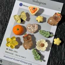 12 Stücke Capybara Blumen- und Fruchtmuster Schuh Charms, für Frauenpartys, Urlaubsgeschenke, Sommer Garten Schuhe DIY Dekoration