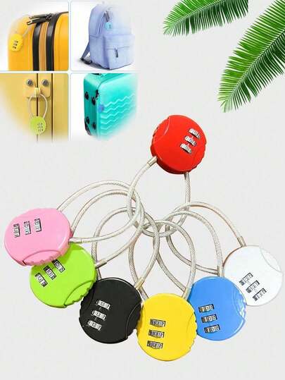 1 Piece Wire Rope 3-Digit Combination Lock, Luggage Lock With Combination, Cable Padlock With Number Combination, Digital Combination Lock, Luggage Lock With Metal Combination, Mini Anti-Theft Lock For Drawers, Your Own Combination Lock With Combination, Luggage Combination Lock, Metal Combination Lock, Mini Combination Lock For Home