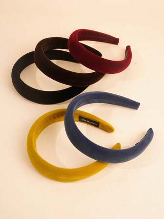 1pc Girls' Multi-Color Velvet Sponge High Crown Headband, Retro Style Fashion Non-Slip Hair Accessories For Washing Face, Mask, Gifts, Daily Use