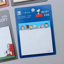SNOOPY 4 件卡哇伊史努比卡通便签 - 粘性 N-Time 备忘录贴纸，可爱的学生留言手册，适用于计划器、笔记本和桌面装饰（款式随机）