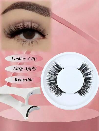 زوج سميك من رموش مغناطيسية طبيعية مع مجموعة ملقط رموش مغناطيسي، أداة رموش صناعية قابلة لإعادة الاستخدام وسهلة الارتداء والإزالة بدون غراء، مناسبة للمناسبات والحفلات والرقص ومشاهد التصوير. رموش مثالية للأعياد والمكياج اليومي