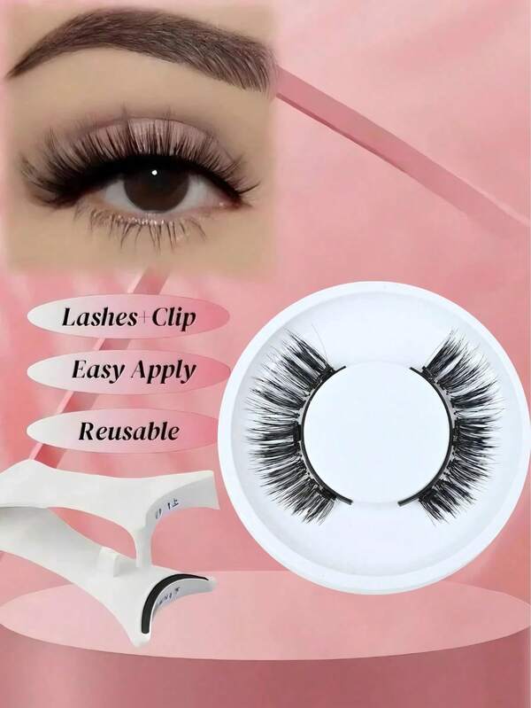 1 paire de faux cils magnétiques épais et naturels avec un set de recourbe-cils magnétique, outil de faux cils portable et réutilisable, facile à porter et à retirer sans colle, convient pour les rendez-vous, les fêtes, les danses et les scènes photo. Beaux cils pour les festivals, le maquillage quotidien