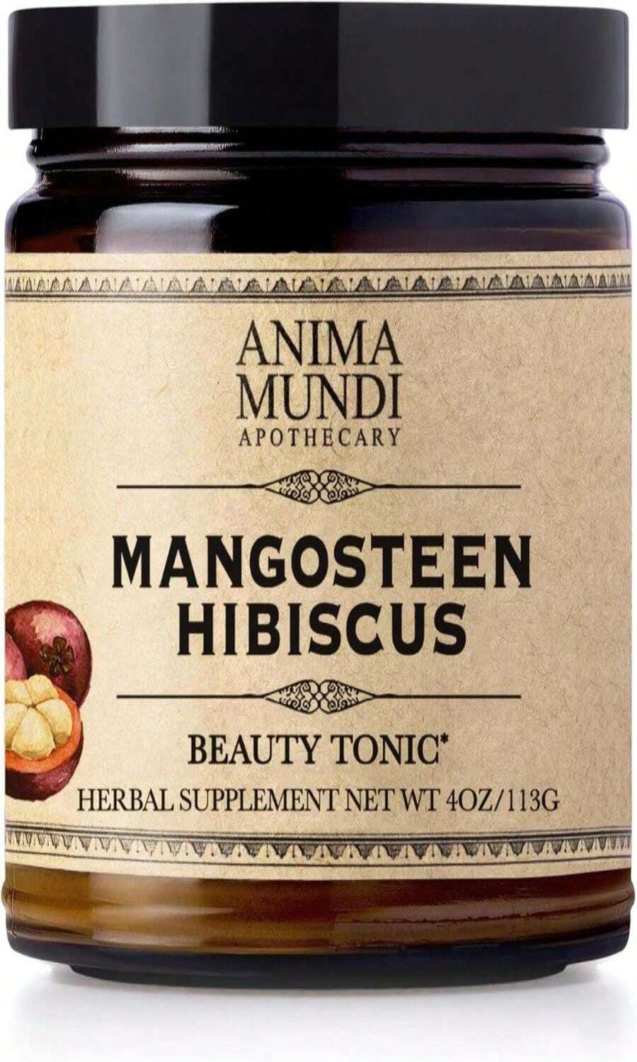 Anima Mundi Apothecary Mangosteen Hibiscus Beauty Tonic - Organic Mangosteen Fruit Powder With Hibiscus Flower - Contains Naturally-Occurring Vitamin C For Skin And Immune Support (4oz _ 113g) - 白色的 - 查看 1