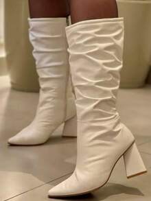 Ruga Ankle Boot With 8cm Heel, Elegant, Side Zipper, And Buckle. Women's Wedding Boot. - View 1