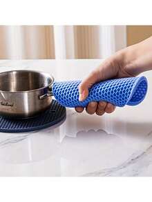 Silicone Placemat For Hot Pan And Pot Pads. Heat Resistant Counter Mats For Tables Placemats Countertops, Spoon Rest And Large Coasters Anti Fouling And Anti Slip