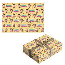 Personalised Funny Face Photo Wrapping Paper, Customised Face Gift Wrap, Multiple Colors, Birthday Wrapping Paper, Anniversary, Your Photo Wrapping Roll - Multicolor - View 5
