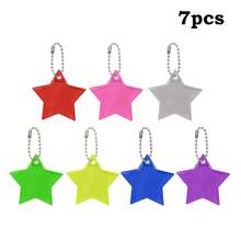 Reflective Keychains, Star And Heart Shape Bag Charms For Night Safety, Camping Travel Essentials, Christmas Gift For Friends, Reflective Keyring For Backpack Pet Stroller Wheelchair Accessories (Multicolor) - Multicolor - View 23