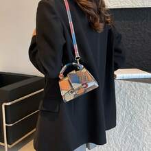 2026 New High-Quality Lipstick Case, Mini Square Bag, New Solid Color Versatile Handbag, Women Purse - Blue - View 12