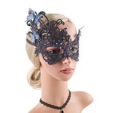 Mặt nạ hóa trang ren Halloween thập niên 1920 dành cho phụ nữ dự tiệc hóa trang Mardi Gras buổi tối dạ hội - Nhiều màu - Xem 11