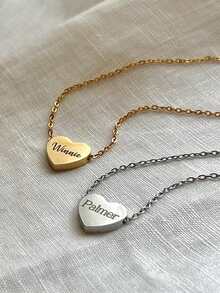 Colar de Dama de Honra para Casamento, Joias Personalizadas de Dama de Honra, Presente de Agradecimento para Dama de Honra, Colar com Nome em Formato de Coração, Colar de Proposta Personalizado - Multicolorido - Visão 9