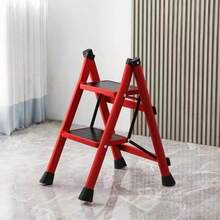 1pc 2 Steps Folding Step Stools, Bandwidth Non-Skid Pedals, Folding Ladder, Sturdy Ladder, Very Suitable For Kitchen And Home Use
