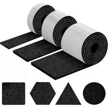 Almohadillas para Muebles, 3 Piezas de Cinta Adhesiva de Fieltro de 100cm de Largo para Muebles Antideslizante (Ancho 2cm, 5cm, 10cm), Antideslizante y Cortable, Almohadillas de Goma para Patas de Silla de 4mm de Grosor (Gris) - Nergo-3M - Ver 10