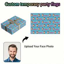 Personalised Funny Face Photo Wrapping Paper, Customised Face Gift Wrap, Multiple Colors, Birthday Wrapping Paper, Anniversary, Your Photo Wrapping Roll - Multicolor - View 6