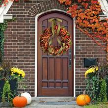 Fall Hydrangea Wreath For Front Door Autumn Garland Thanksgiving Decorations - Multicolor - View 9