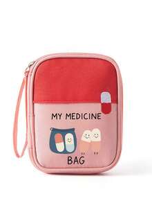 便携式药包，药瓶图案 | 防水大容量急救包，适合旅行、居家、宿舍、车载及紧急情况使用 | 学生、大学宿舍、家庭、护士、户外探险必备 | 包含药丸、绷带、药品及其他用品的隔层 | 小巧轻便，日常保健收纳包，配有药袋、药盒、药品收纳袋，户外旅行急救包 - 彩色 - 查看 11