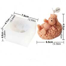 1 件硅胶模具，卡通可爱绵羊设计 DIY 硅胶模具，适合家庭使用