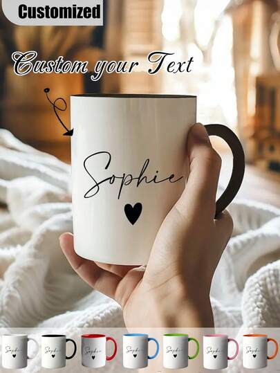 1 Pc Personalized Coffee Mugs Customized Ceramic Mugs With Your Text, Custom Mr Mrs Coffee Mugs, Husband And Wide Mugs, Bride And Groom Set, New Wife GiftCustomized Advertising Mugs For Coffee Shops 11 Oz Mugs,Multi-Functional,Durable,Ornamental,Reusable,Exquisite,Stylish,High-Quality,Colorful,Modern,Custom,Personalized,Unique,Ideal Gifts For Him,Ideal Gifts For Her,Boyfriend,Dad,Girlfriend,Mom,Family,Friends,Tea Room,Home,Garden,Office,For Anniversaries,For Valentine's Day,For Mother's Day,For Birthdays,For Father's Day,For Graduation,For Weddings,For Housewarming,Drinkware