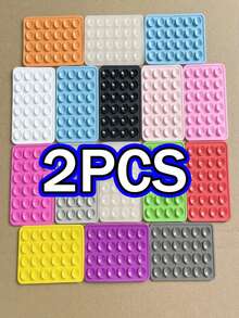 4/3pcs Double-Sided Thickened Silicone Phone Sticky Grip, Non Slip Silicon Adhesive Phone Stand Sticky Phone Case Mount Hands-Free Phone Accessories Holder For Selfies And Videos,1/2/5/8/10/20pcs,Multifunctional Phone Accessory ,Fits All Models