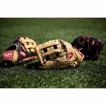 Rawlings Select Pro Lite Guantes de béisbol Juveniles Modelos de Jugador Profesional Tallas de 10.5 a 12.2 Pulgadas Múltiples Estilos - Camel - Ver 4
