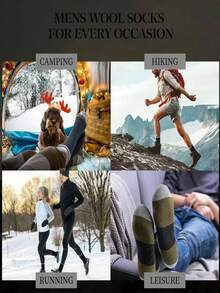 5 Paar Herren Dicke Thermalsocken, warme thermisch gefütterte Socken geeignet für Outdoor-Aktivitäten wie Wandern, Skifahren im Herbst/Winter, kuschelige Socken