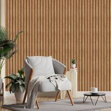 Arthome 44x300CM Papel de Contacto Pelar y Pegar Papel Pintado de Grano Rejilla de Madera Autoadhesivo Rollo de Vinilo de Paredíble para Armarios Estantes de Escritorio de Encimera - Rejilla Marrón Claro - Ver 5